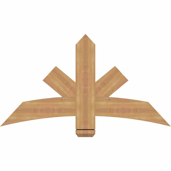 Ekena Millwork Alberta Smooth Timber Gable Bracket, Western Red Cedar, 48"W x 26"H x 1 1/2"D x 5 1/2"F, 13/12 Pitch GBW048X26X0206ALB00SWR - main